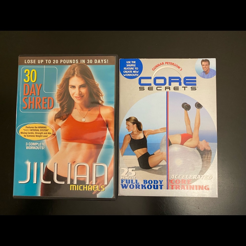Jillian Michaels 30 Day Shred & Gunnar Peterson’s Core Secrets Fitness DVDs